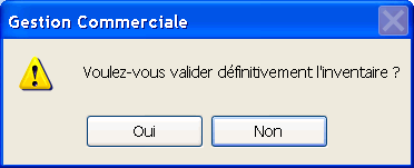 EBP Gestion commerciale 2005 : validation de l'inventaire